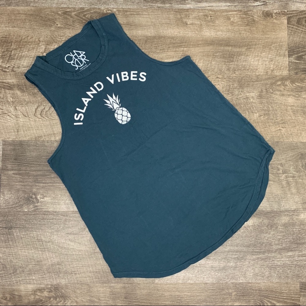 CHASER Island Vibes Graphic Muscle Tee